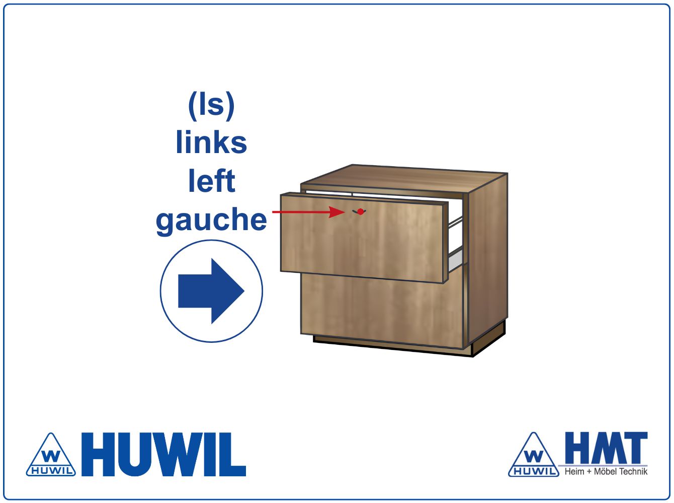 HUWIL Kurvenstück für Auszugssperren - ls