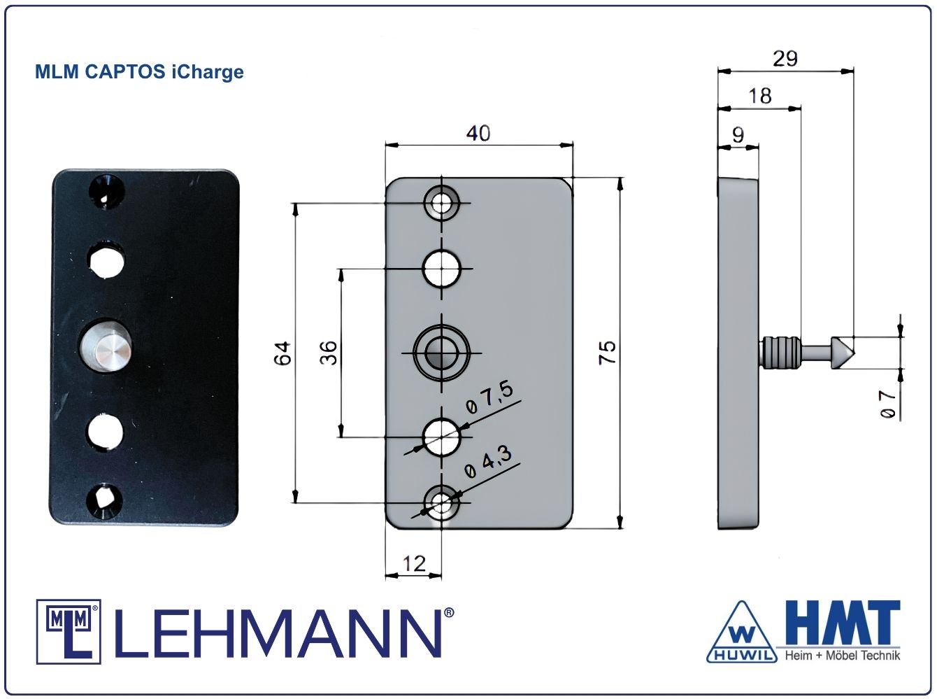 MLM E-Schloss Typ CAPTOS iCharge [SET] - RFID / MIFARE