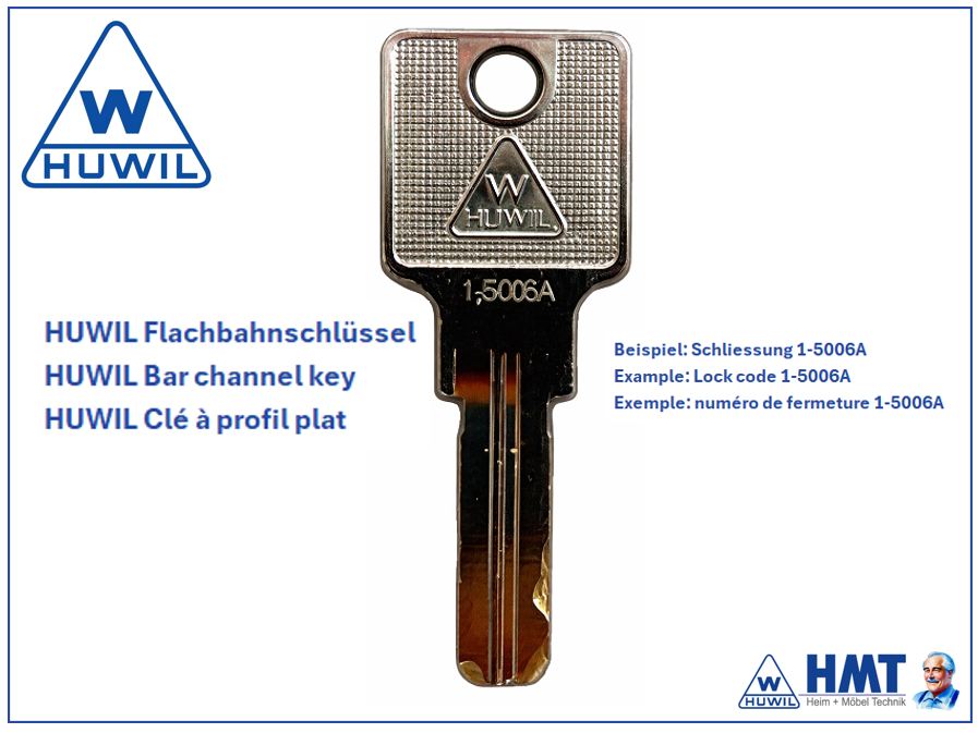 HUWIL Flachbahnschlüssel Typ 1555 - (3001 bis 4000)
