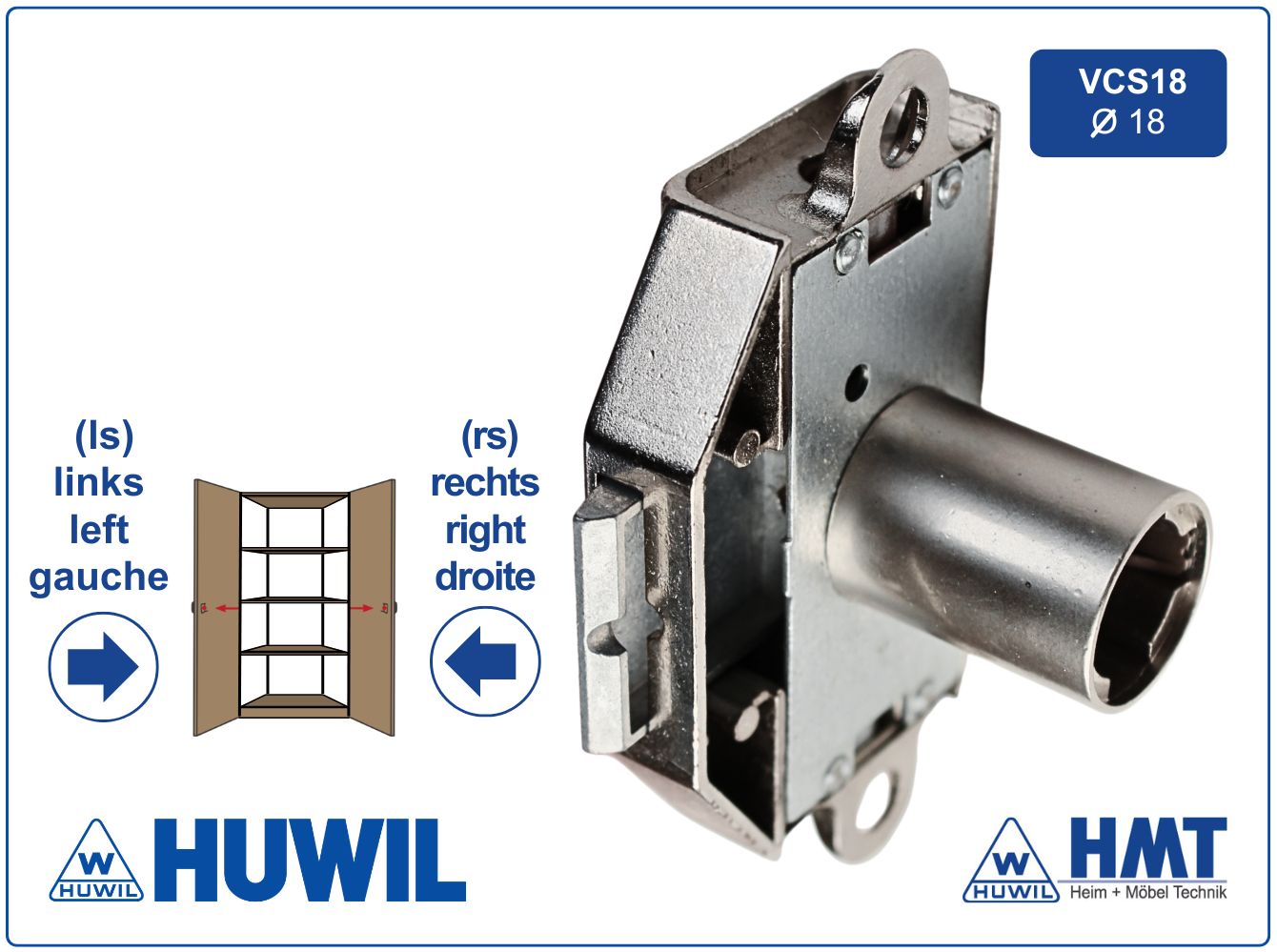 HUWIL Schloss Typ 0237 VCS18 [RA] - D30 / rs + ls