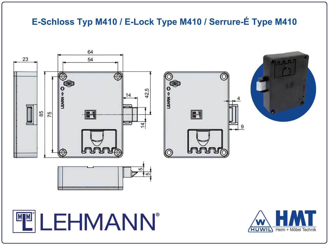 MLM E-Schloss Typ M410 - FP PRO [(FP) Fingerabdruck]