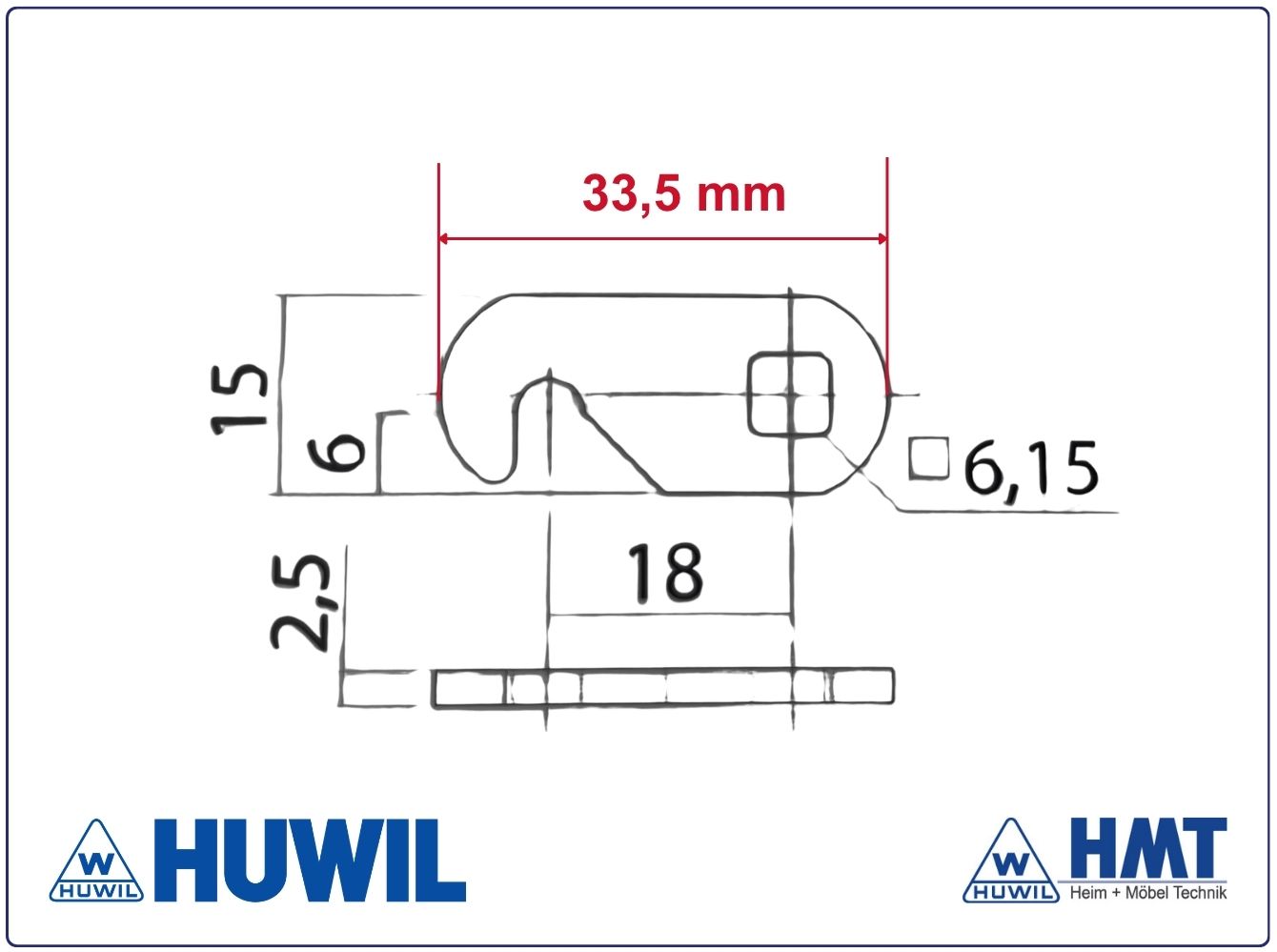 HUWIL Riegel #0827-003 HUWIL Riegel #0827-003