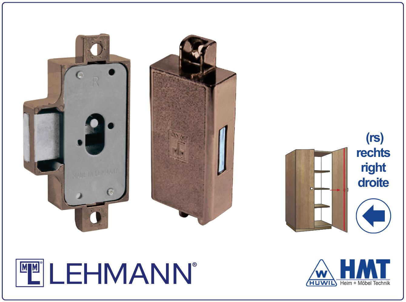 MLM Schloss Typ 700 [B] für Bartschlüssel - D25 / rs