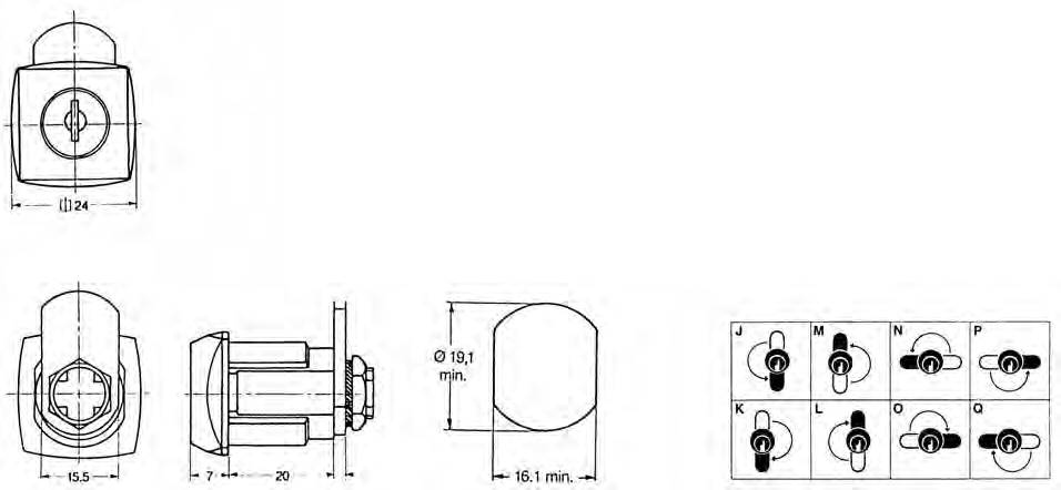 EURO-LOCKS Schloss Typ 0802 [180°] - 7310040 / GL