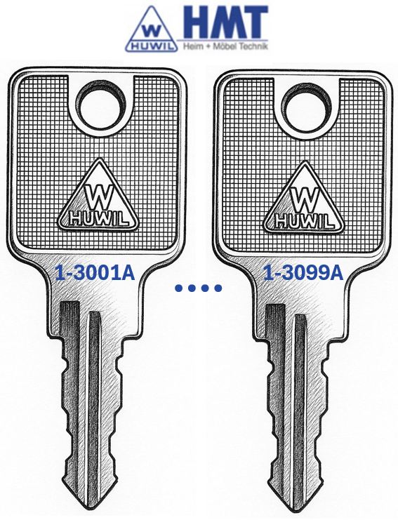 HUWIL Wendeschlüssel Typ 1550 - (3001 bis 3099)