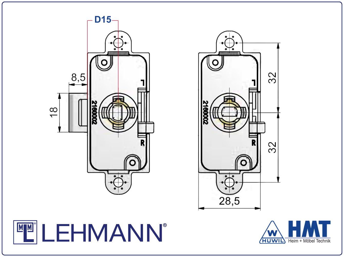 MLM Schloss Typ 550 P2 - D15 / rs + ls