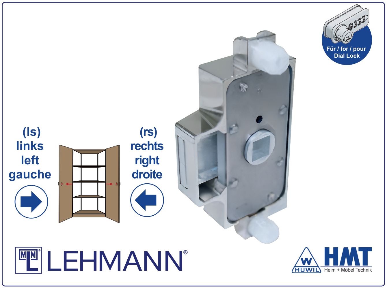 MLM Lehmann Schloss Typ 708.9 [K] für Dial Lock - [D] / D30 / rs + ls