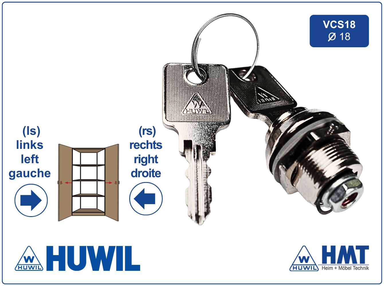 HUWIL Schloss Typ 0869 VCS18 - rs + ls / VS