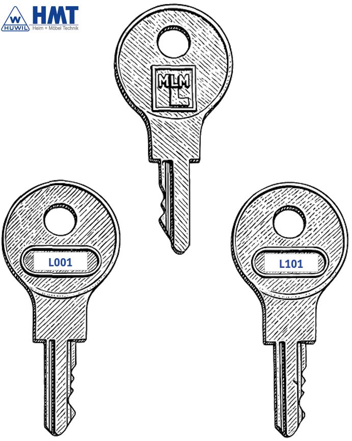 DELETE MLM Zylinder-Schlüssel Typ A2 - Schließung L001