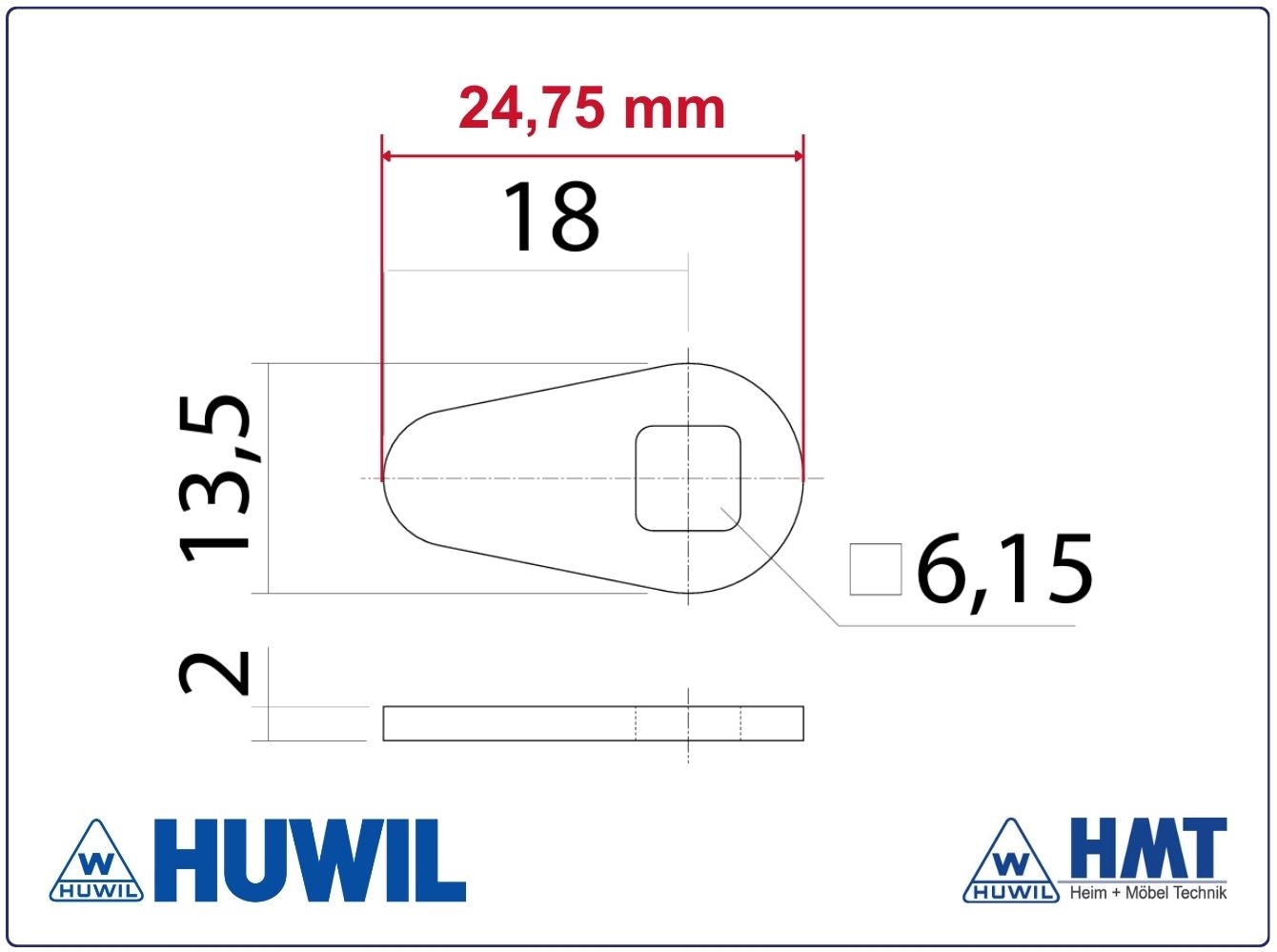 HUWIL Riegel #0827-001