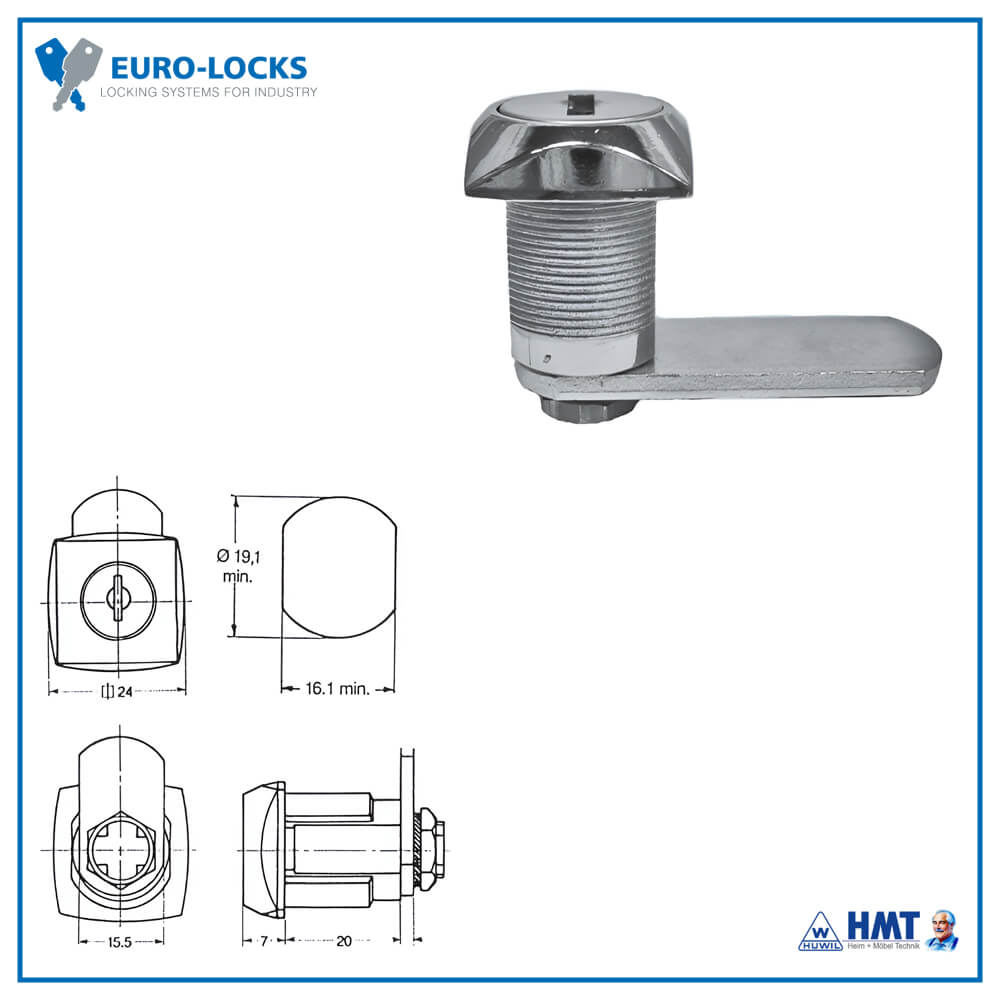 EURO-LOCKS Schloss Typ 0802 [180°] - 7310040 / GL