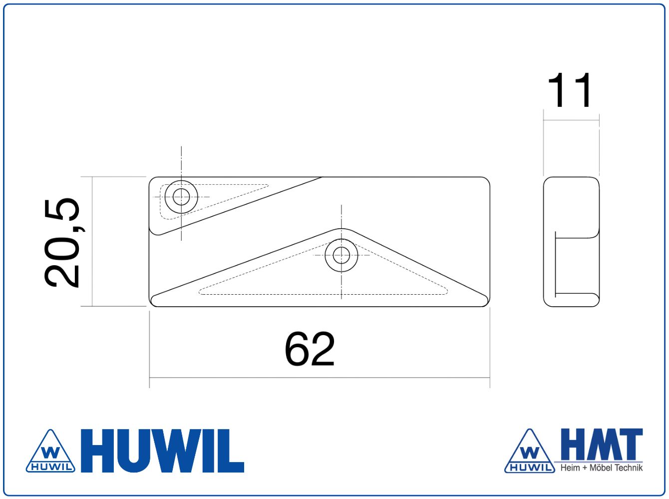 HUWIL Kurvenstück für Auszugssperren - ls
