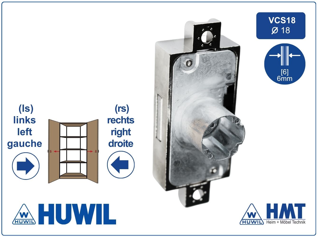 HUWIL Schloss [6] Typ 0748 [VK] rs + ls [MS16-22] - D15