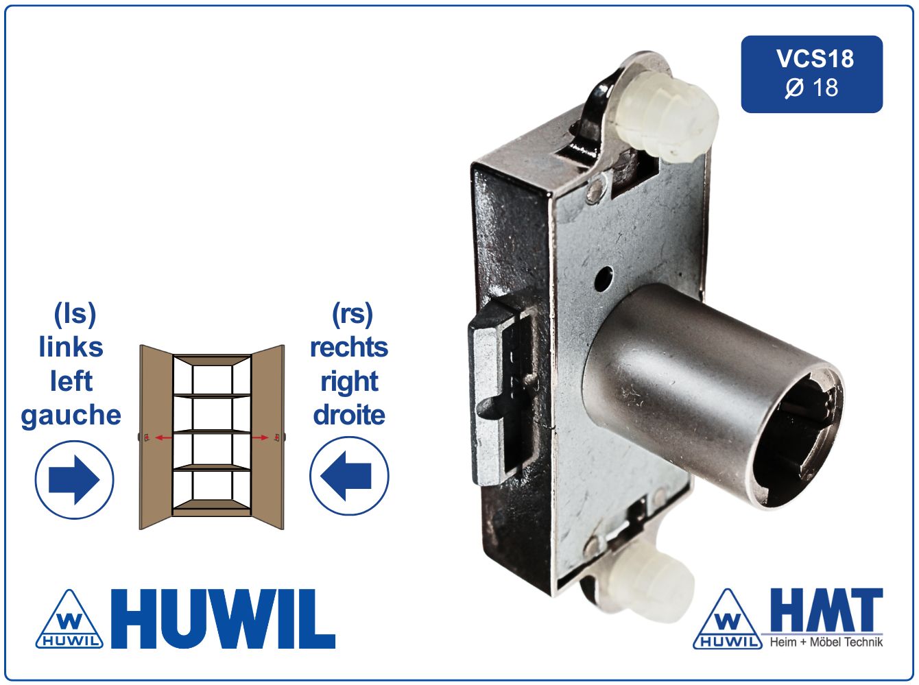 HUWIL Schloss Typ 0237 VCS18 - D20 / rs + ls