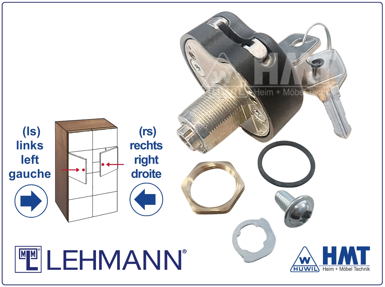 MLM Münzschloss Typ 71 für Riegel - D25 / rs + ls MLM Münzschloss Typ 71 für Riegel - D25 / rs + ls