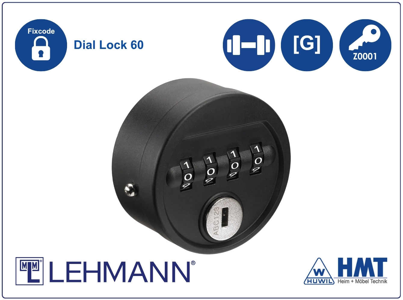 MLM Schloss Typ 60 - Fix / Dial Lock 60 - für Riegel / rund MLM Schloss Typ 60 - Fix / Dial Lock 60 - für Riegel / rund