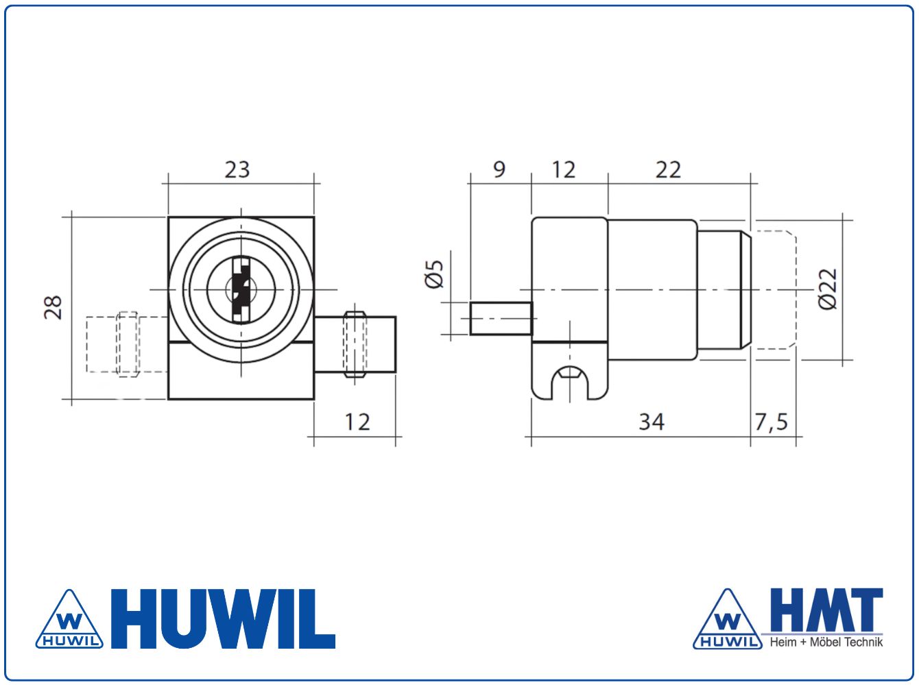 HUWIL Schloss Typ 0681 - rs / VS HUWIL Schloss Typ 0681 - rs / VS