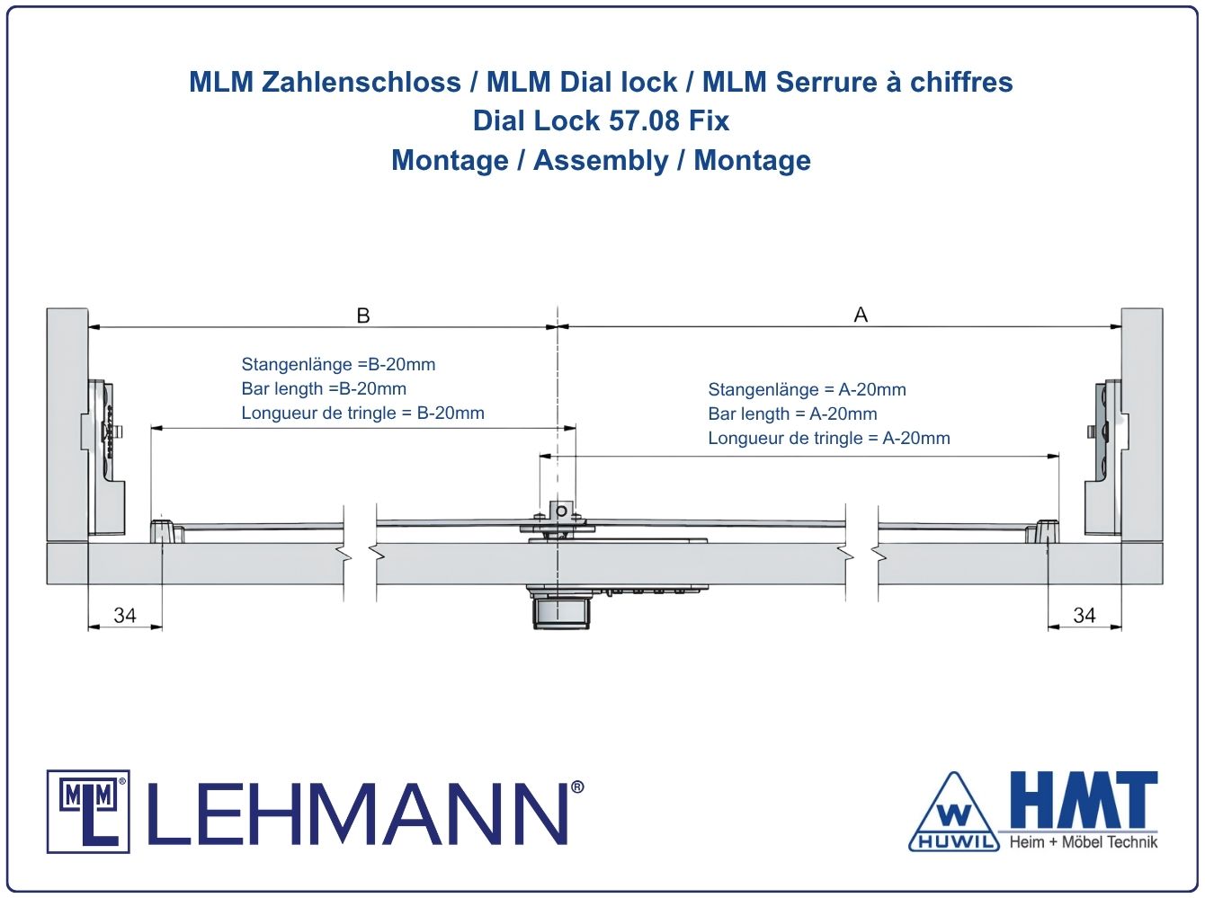 MLM Schloss Typ Dial Lock 57.08 Fix - [E] / rs / Z0001 / S