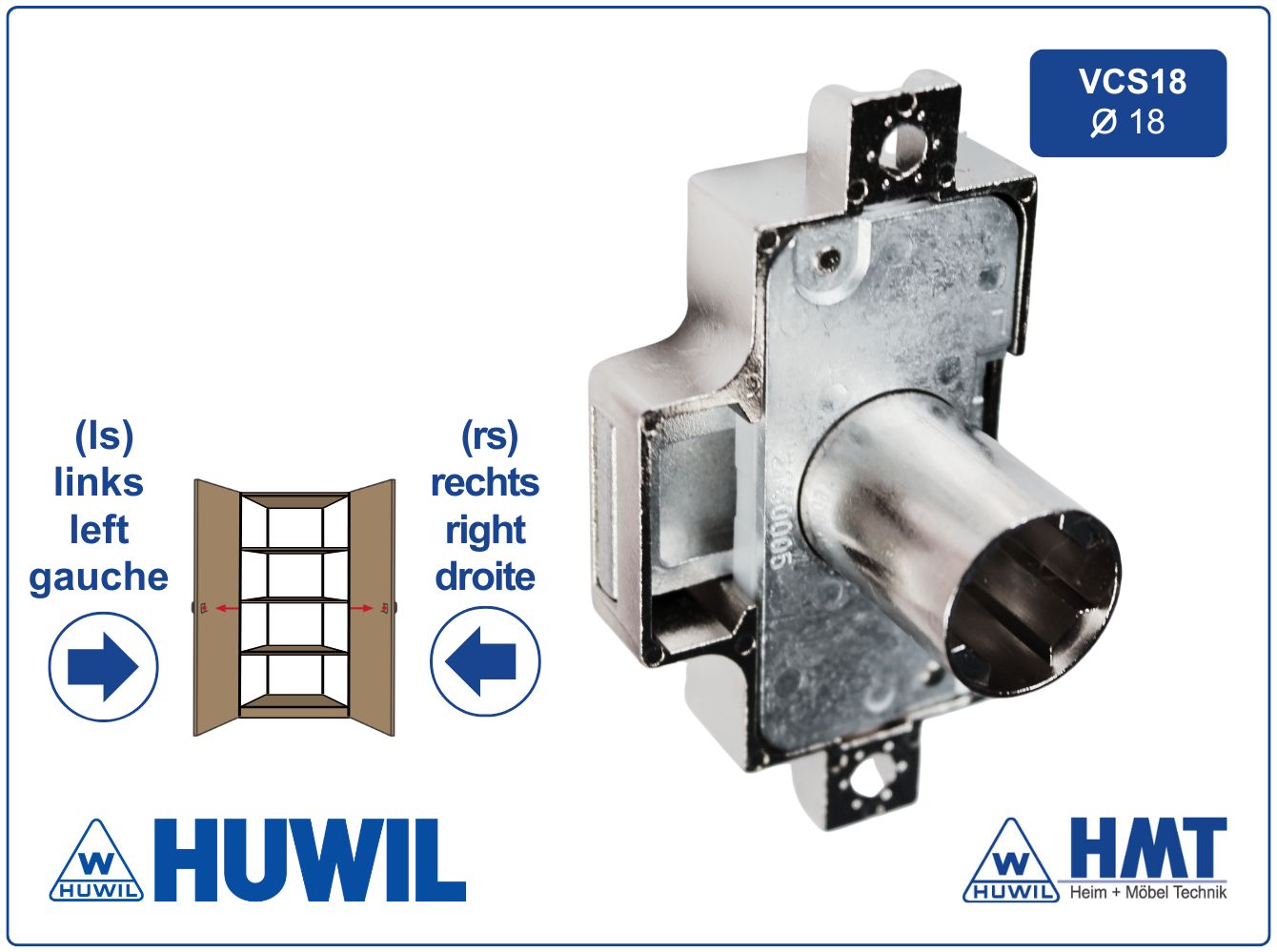 HUWIL Schloss [6] Typ 750 VCS18 - D25 / rs + ls