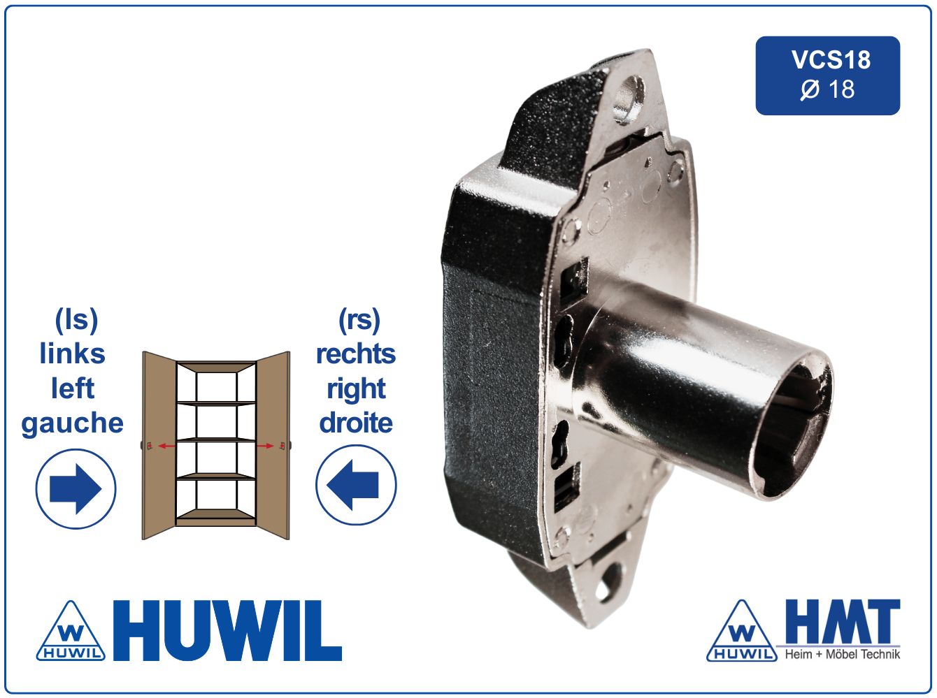 HUWIL Schloss [6] Typ 0247 VCS18 - OM (oder für Knopf 601)