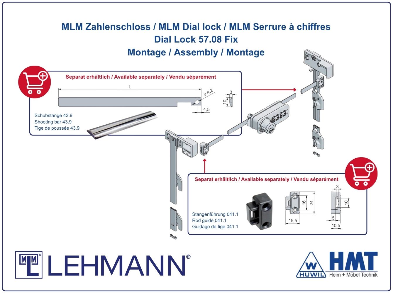 MLM Schloss Typ Dial Lock 57.08 Fix - [E] / ls / Z0001 / S
