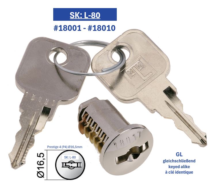MLM Zylinderkern P4 Ø16,5 [SK: L-80] - GL: 18001 bis 18010
