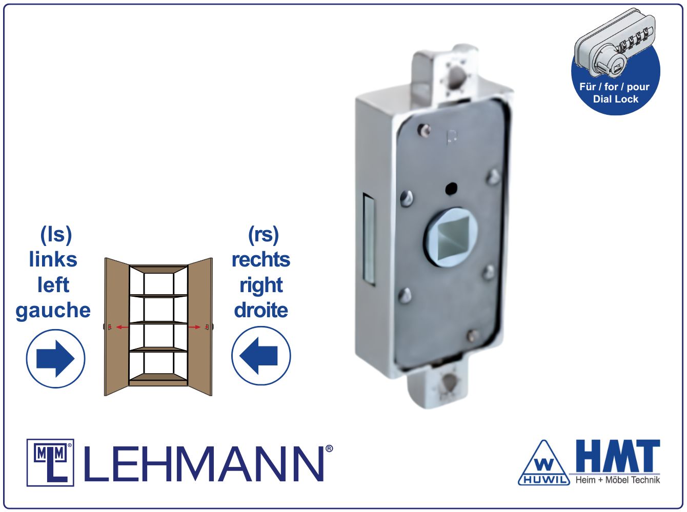 MLM Schloss Typ 708.8 [K] für Dial Lock - [A] / D25 / rs + ls