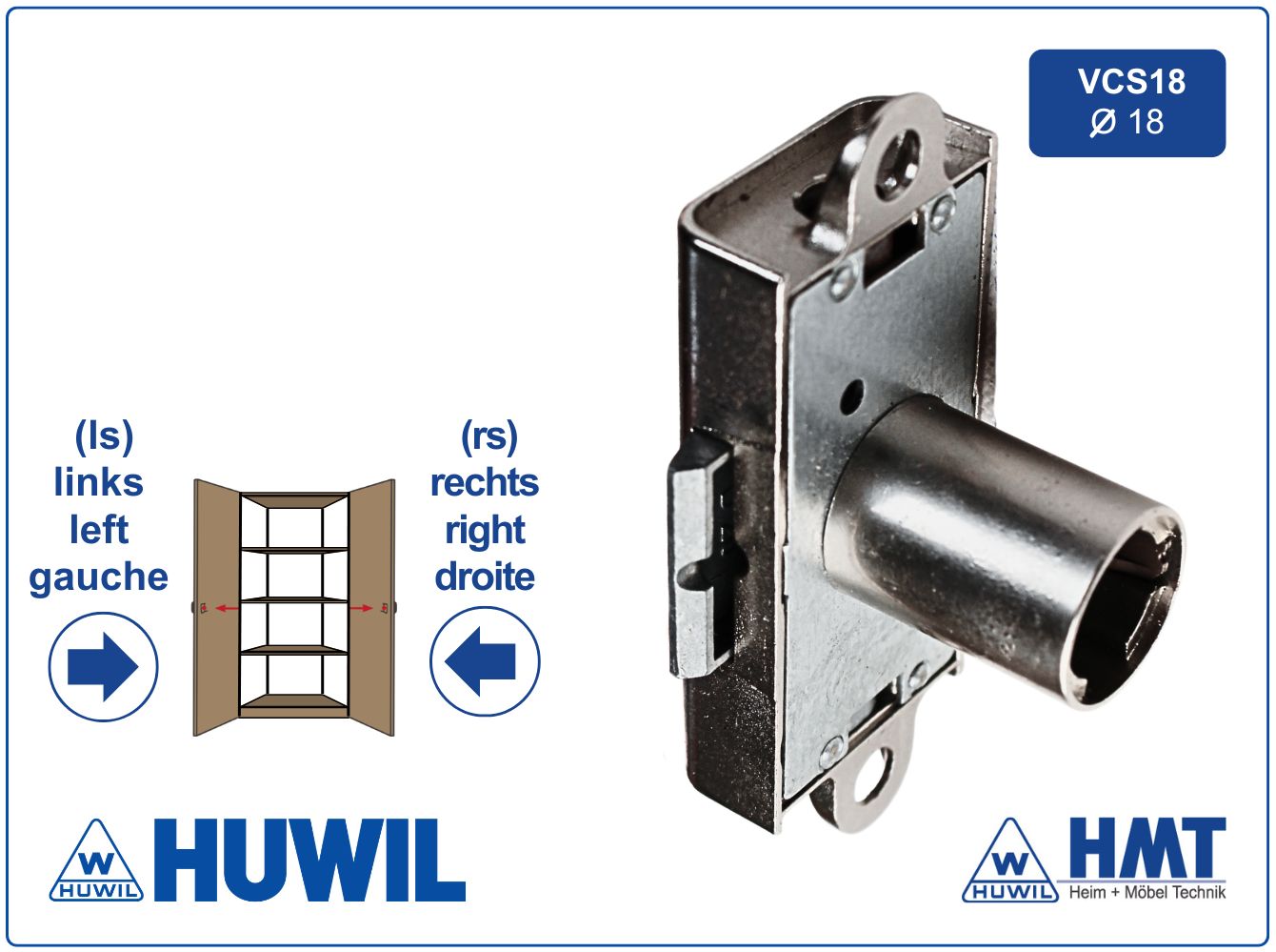 HUWIL Schloss Typ 0237 VCS18 [RA] - D20 / rs + ls