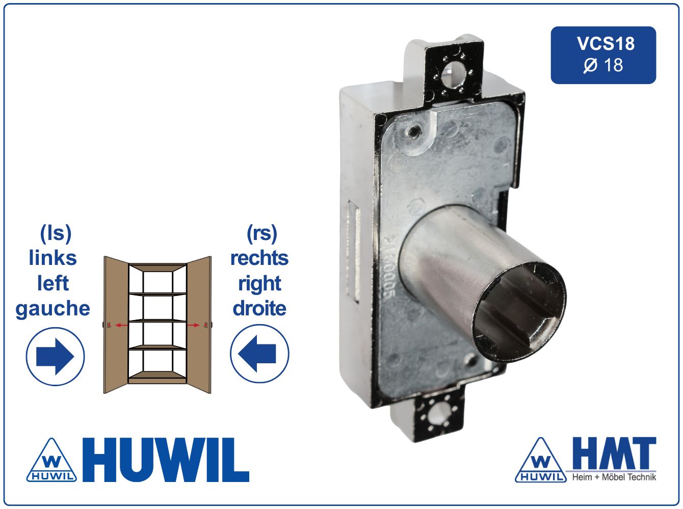HUWIL Schloss [6] Typ 750 VCS18 - D15 / rs + ls