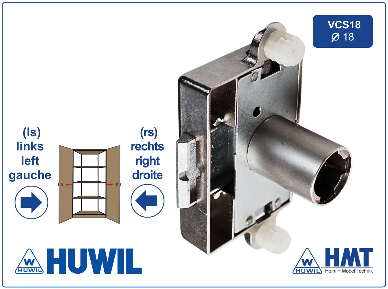 HUWIL Schloss Typ 0237 VCS18 - D30 / rs + ls HUWIL Schloss Typ 0237 VCS18 - D30 / rs + ls