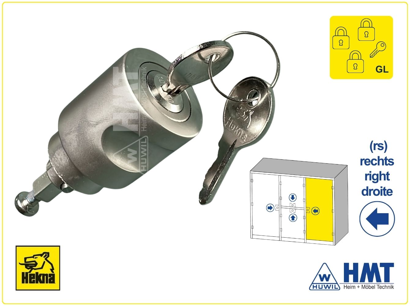 HEKNA Knopf Typ 410 [W9] - rs / GL