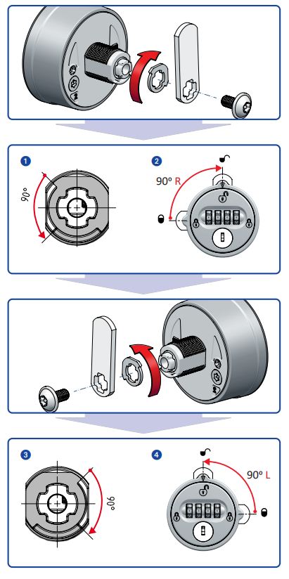 MLM Schloss Typ Dial Lock 63 Free - für Riegel / rund
