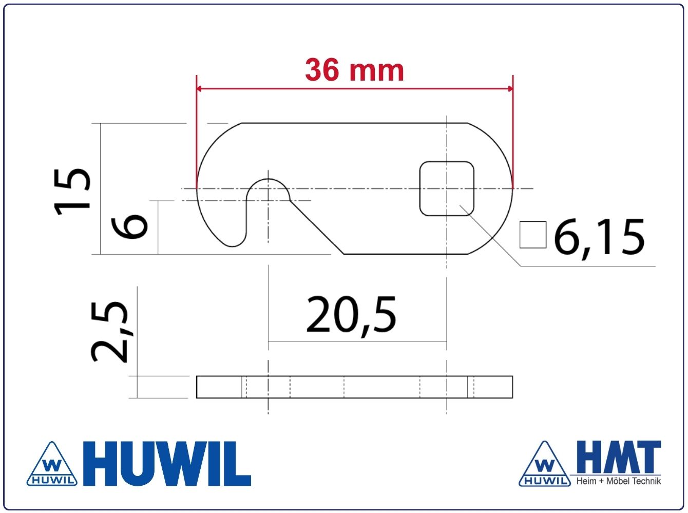 HUWIL Riegel #0827-091 HUWIL Riegel #0827-091