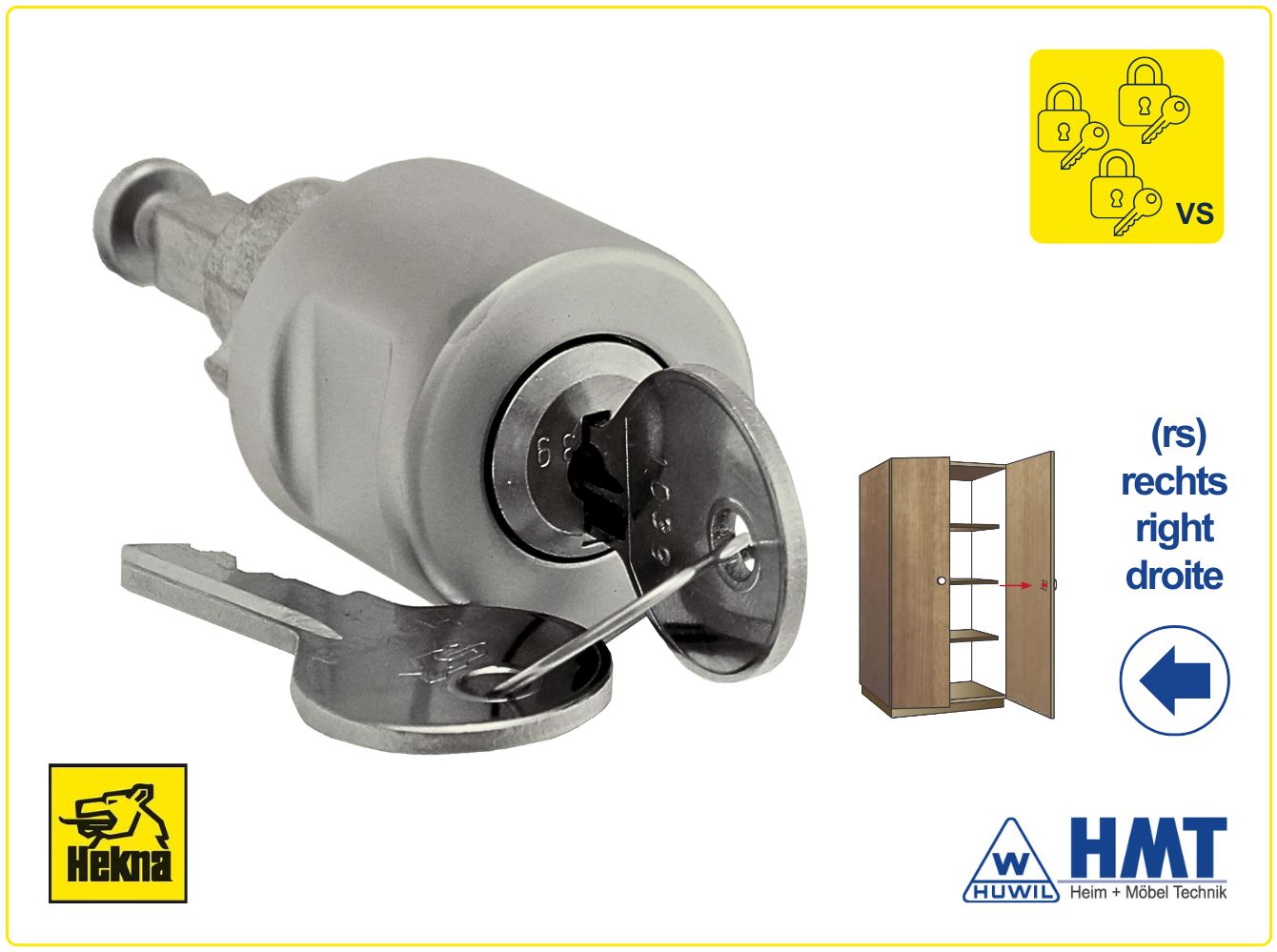 Hekna Knopf 4310 Hekna-Mini-Metall Typ 430 - W9 / rs / VS