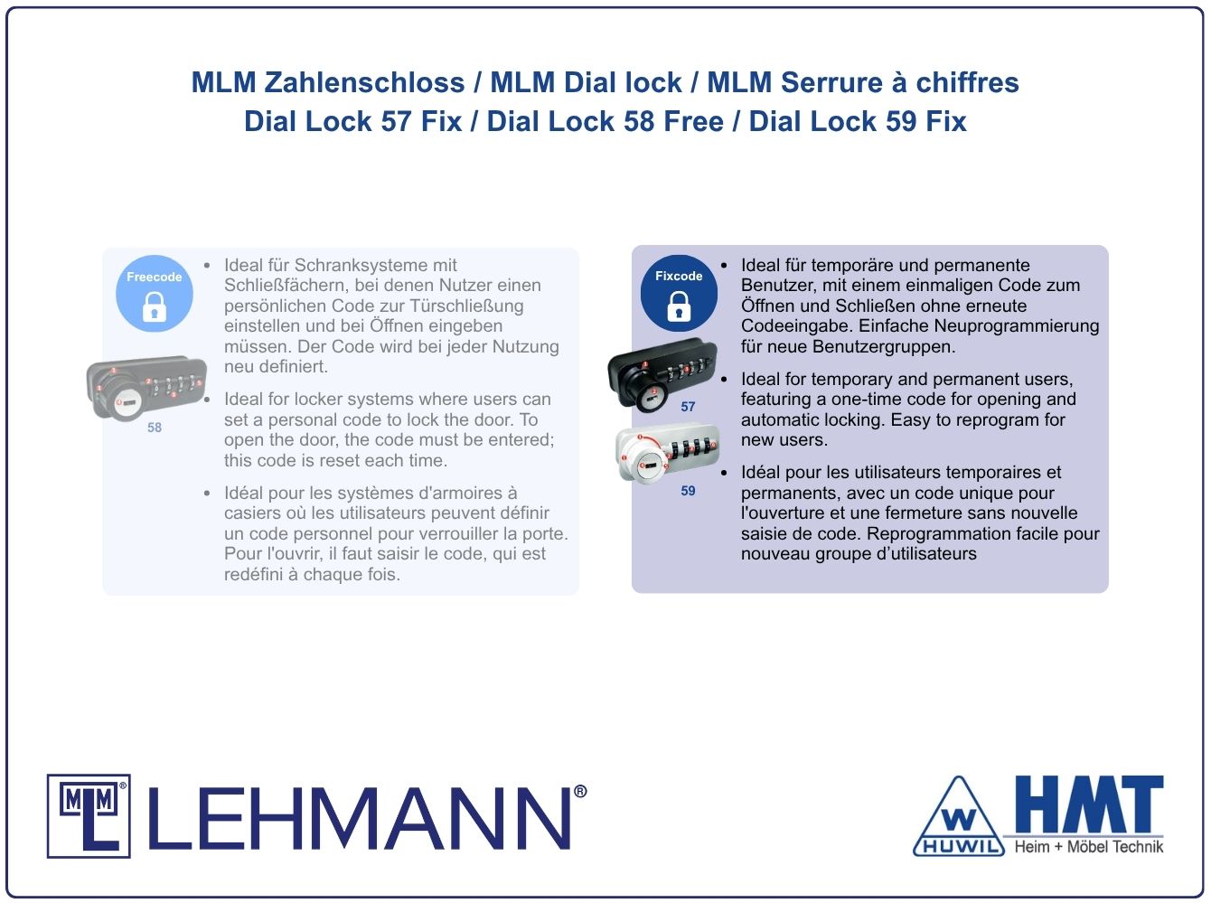 MLM Schloss Typ Dial Lock 57.08 Fix - [E] / ls / Z0001 / S