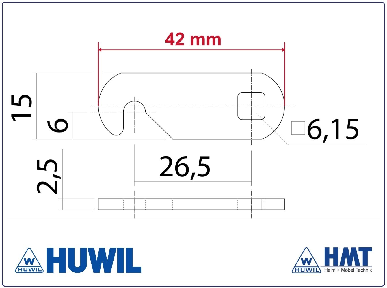 HUWIL Riegel #0827-075