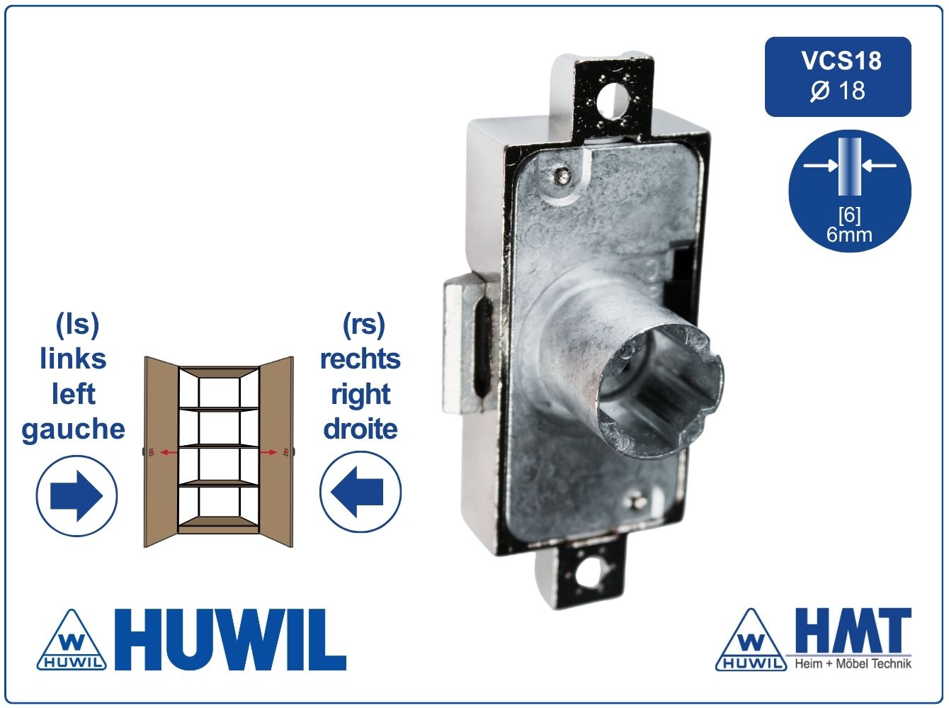 HUWIL Schloss [6] Typ 0748 [VK] - D20 / rs + ls