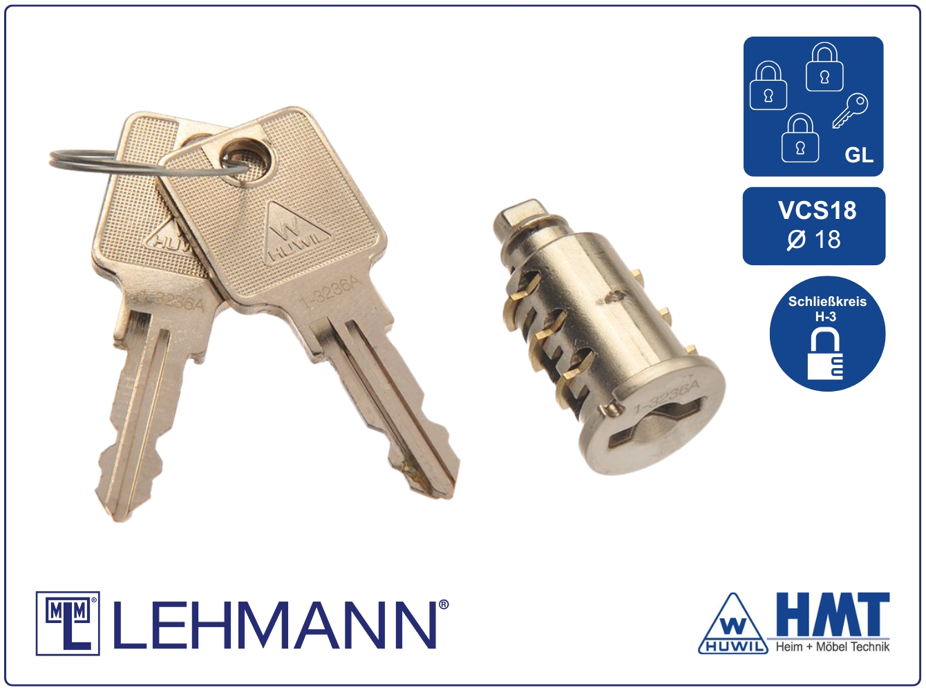 HUWIL Zylinderkern VCS18 [SK: H-3] GL: 3001 bis 3040 & 3131