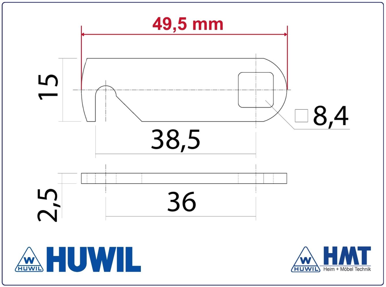 HUWIL Riegel ⏹︎8,4 #0869-028