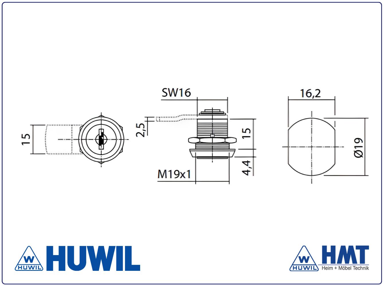 HUWIL Schloss Typ 0869 VCS18 - rs + ls / VS
