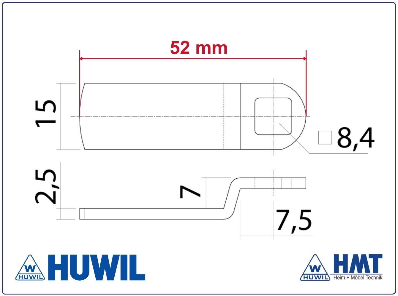 HUWIL Riegel ⏹︎8,4 #0869-017 HUWIL Riegel ⏹︎8,4 #0869-017