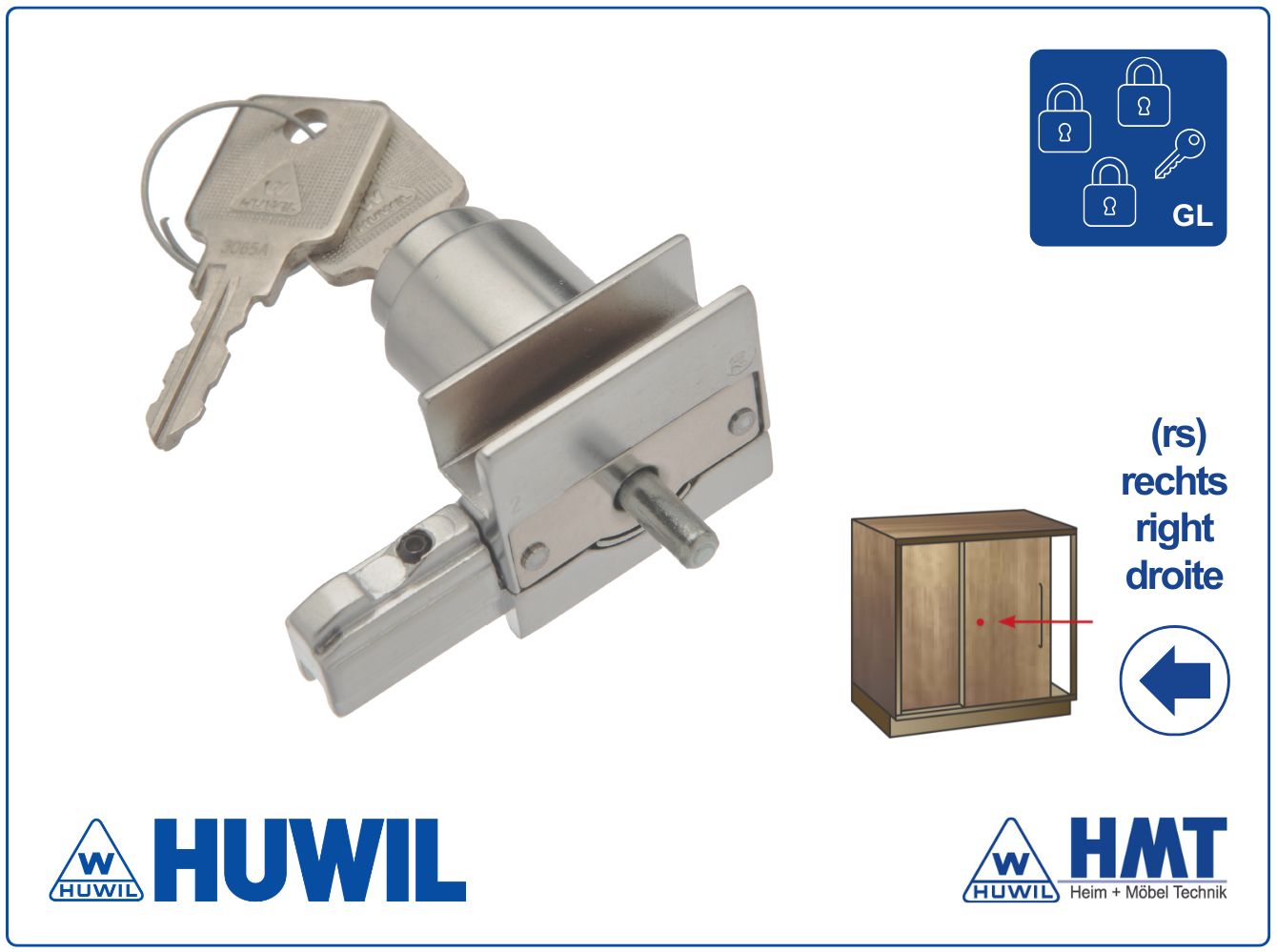 HUWIL Schloss Typ 0677 - rs / GL HUWIL Schloss Typ 0677 - rs / GL